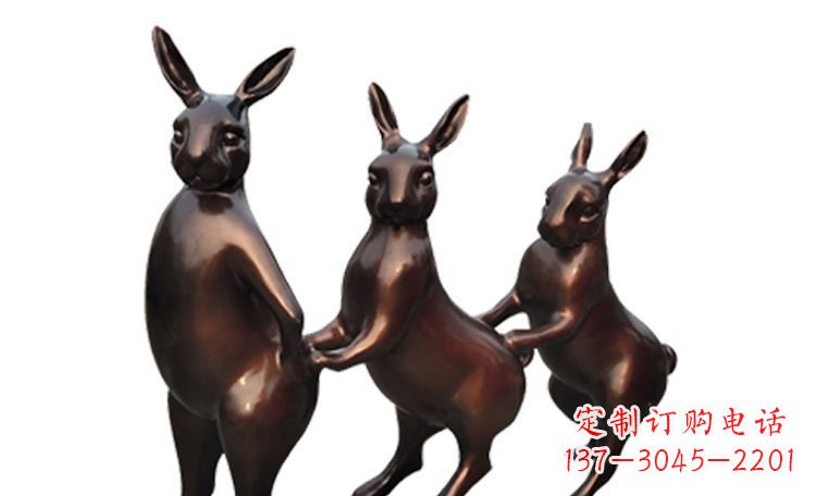 内江天马行空的不锈钢光面兔子雕塑