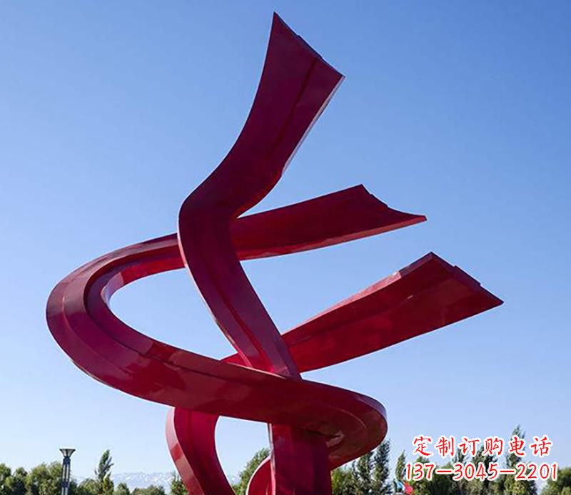 内江不锈钢飘带景观雕塑