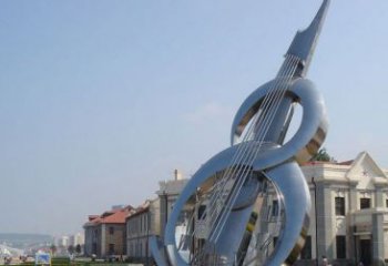 内江经典音乐雕塑：不锈钢大提琴