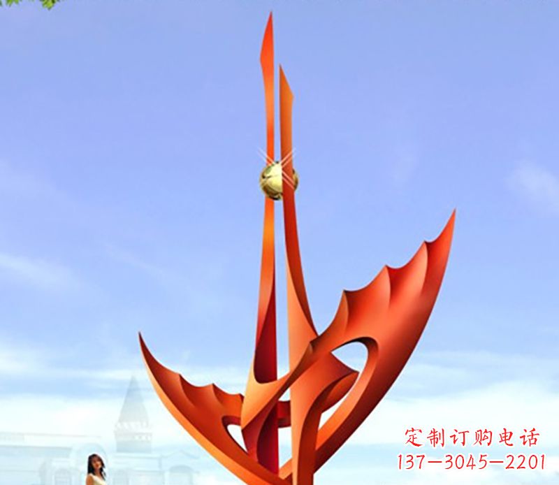 内江不锈钢火炬抽象雕塑