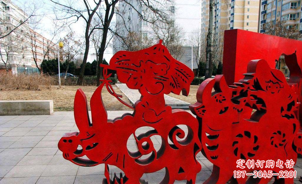 内江超乎想象的精致牧童雕塑