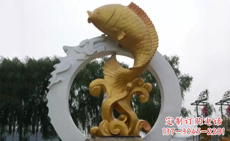 内江广场不锈钢金龙鱼雕塑