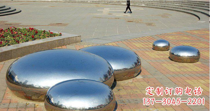 内江镜面不锈钢水滴雕塑