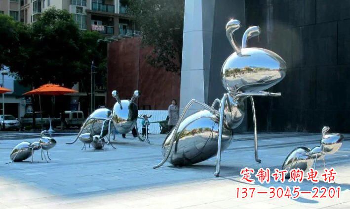 内江广场不锈钢蚂蚁雕塑