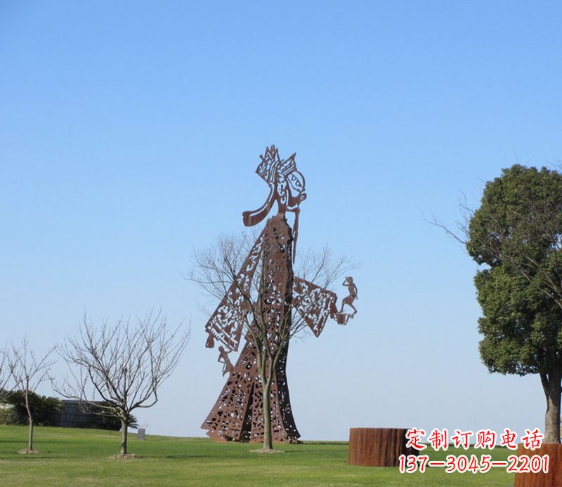 内江广场不锈钢皮影戏雕塑