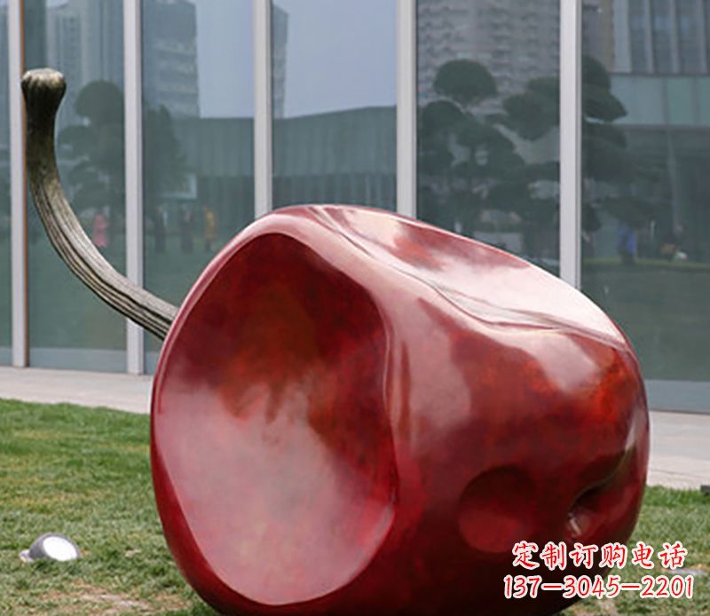 内江优雅大气的不锈钢苹果雕塑