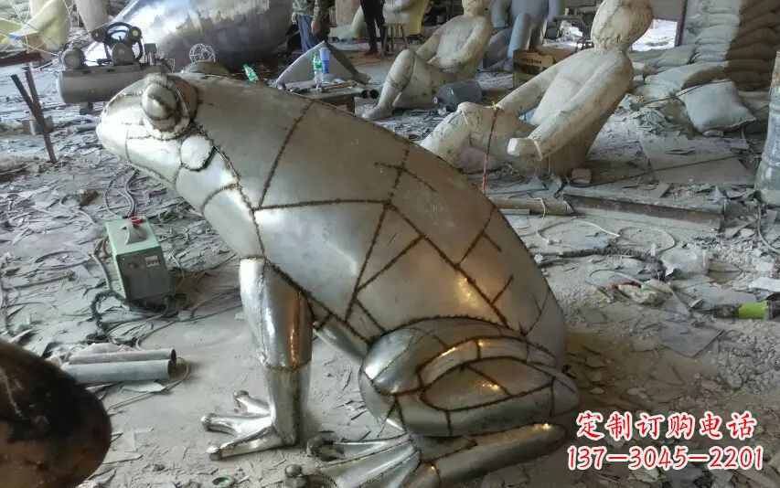 内江中领雕塑精美不锈钢青蛙动物雕塑
