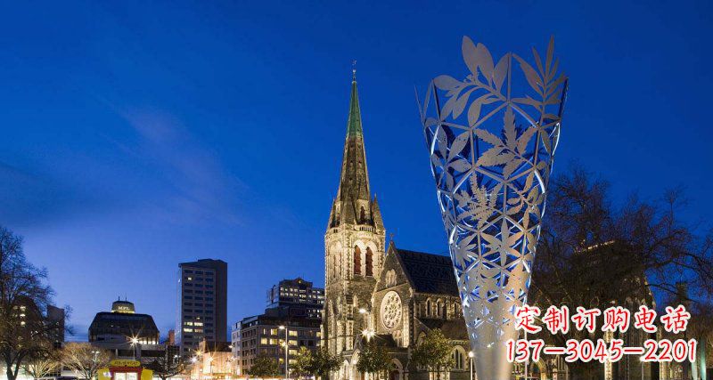 内江不锈钢树叶雕塑——给现代空间带来优雅古朴之美