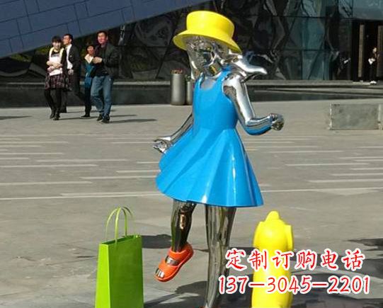 内江中领雕塑:极致的不锈钢小女孩雕塑