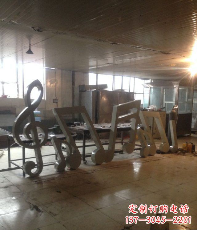 内江精致不锈钢音符景观雕塑