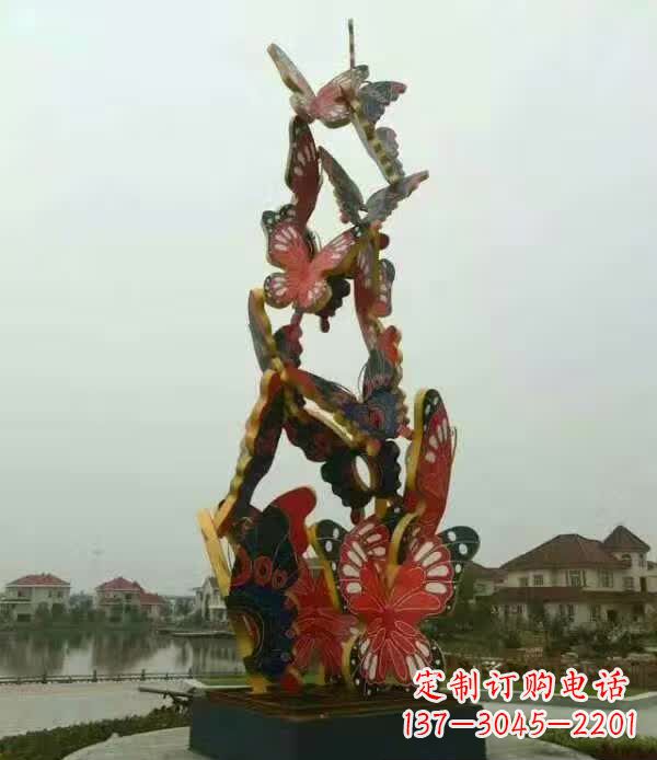 内江中领雕塑:精美不锈钢蝴蝶雕塑