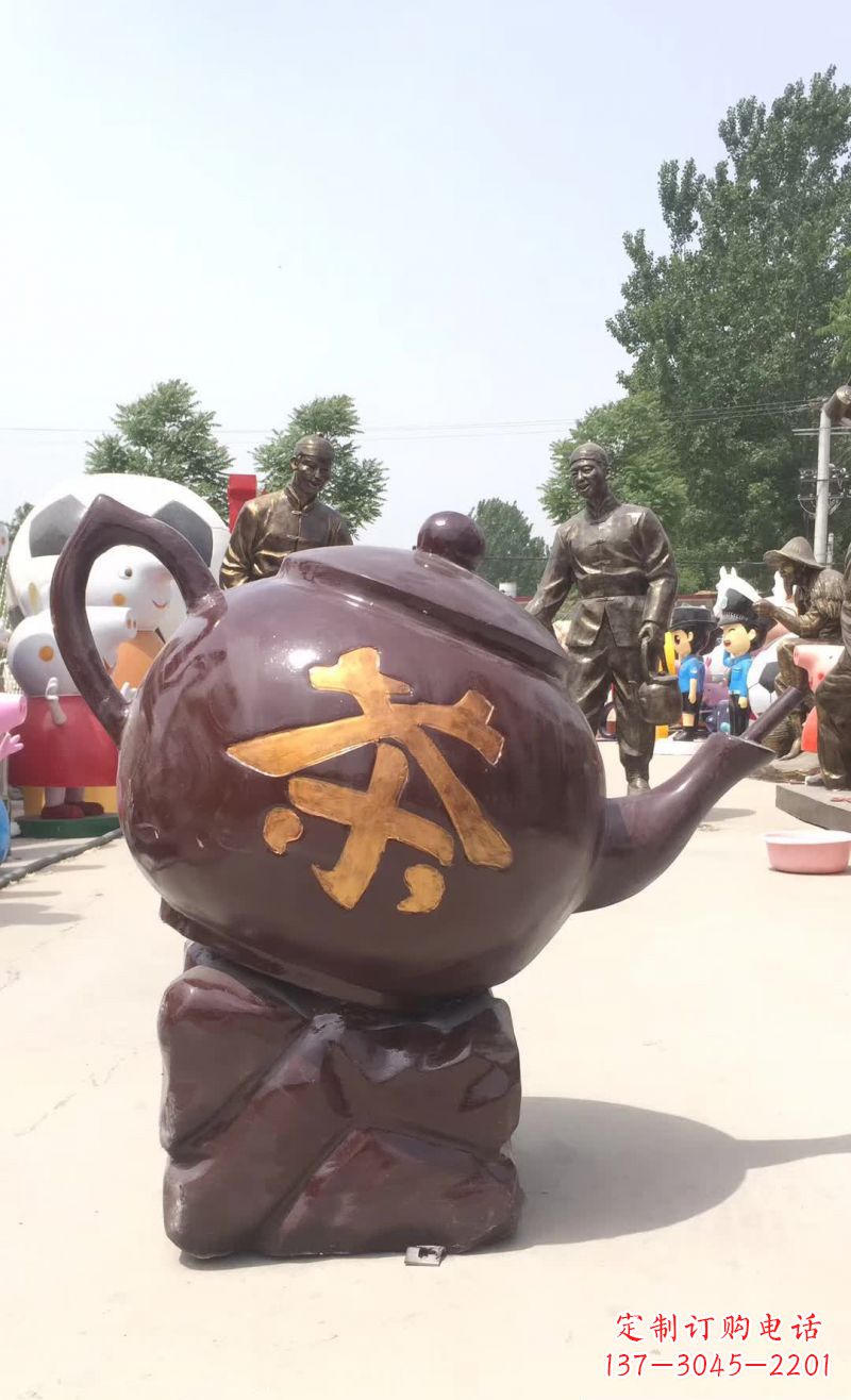 内江广场茶壶景观铜雕塑