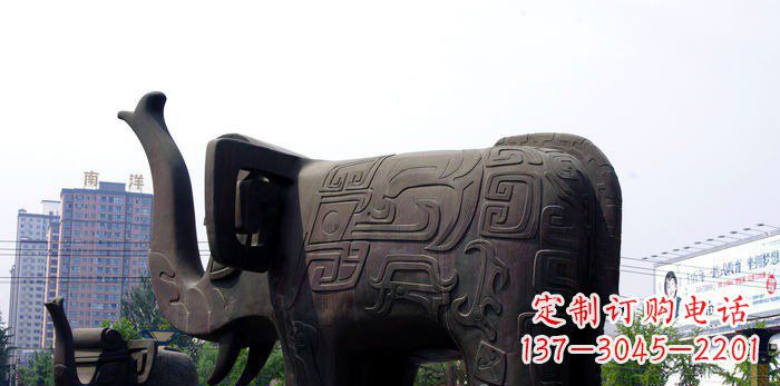 内江中领雕塑|大象铜雕塑