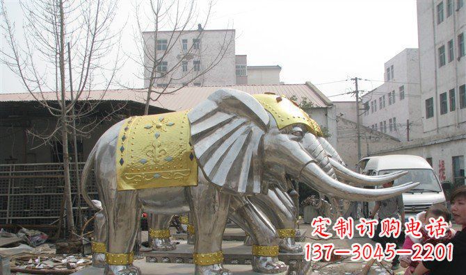 内江广场大象不锈钢雕塑