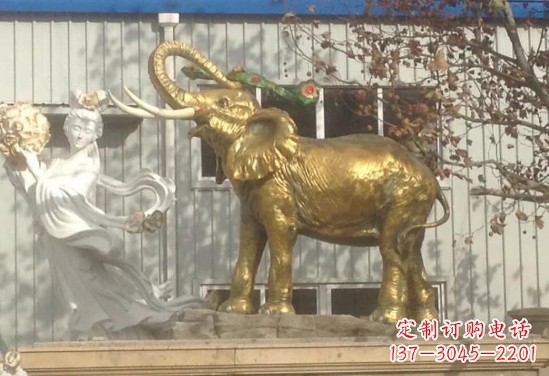 内江海洋之神的守护——大象雕塑
