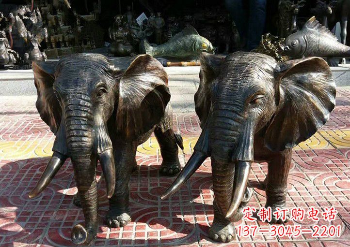 内江中领雕塑出品:专业定制铜大象雕塑