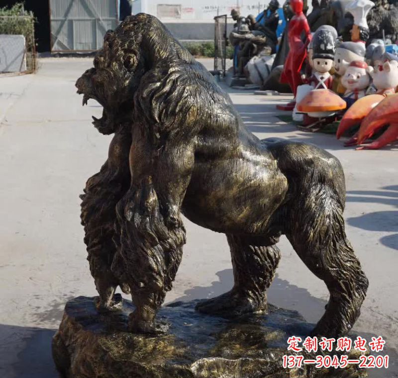 内江高贵大气的猩猩铜雕