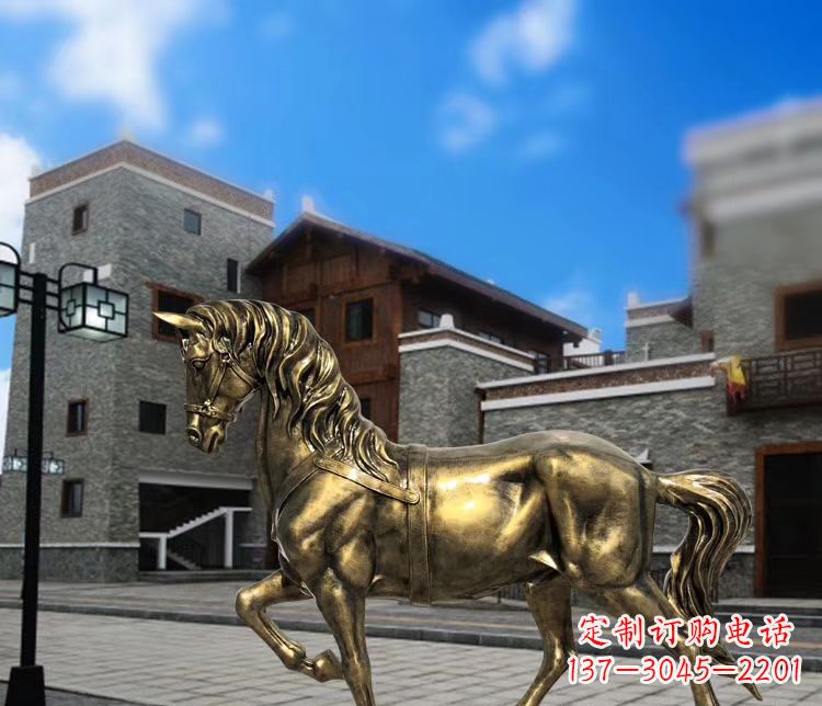 内江金色动物雕塑,点缀您的园林景观