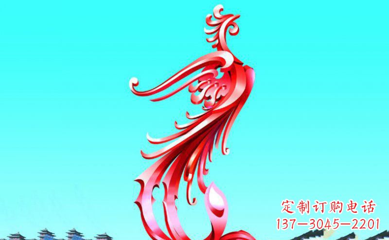 内江精美的凤凰不锈钢塑料雕塑