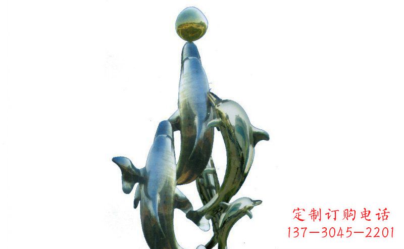 内江优雅而精致的海豚雕塑