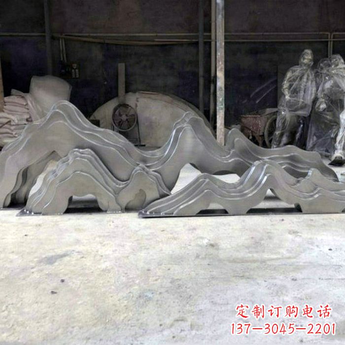 内江精美大型不锈钢假山雕塑