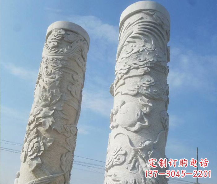 内江艺术化的广场龙柱石雕