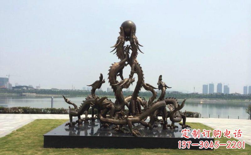 内江广场九龙不锈钢雕塑