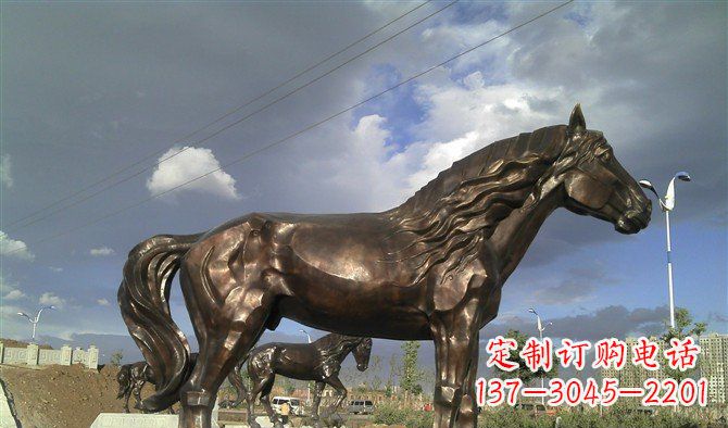 内江精致细腻的马动物铜雕