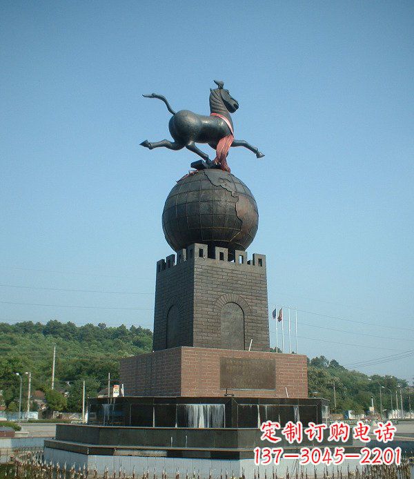 内江地球城市景观铜雕,永恒传承着历史记忆