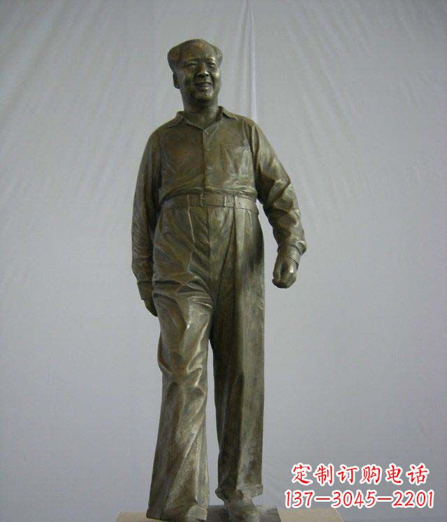 内江中领雕塑:经典革命人物毛主席铜雕