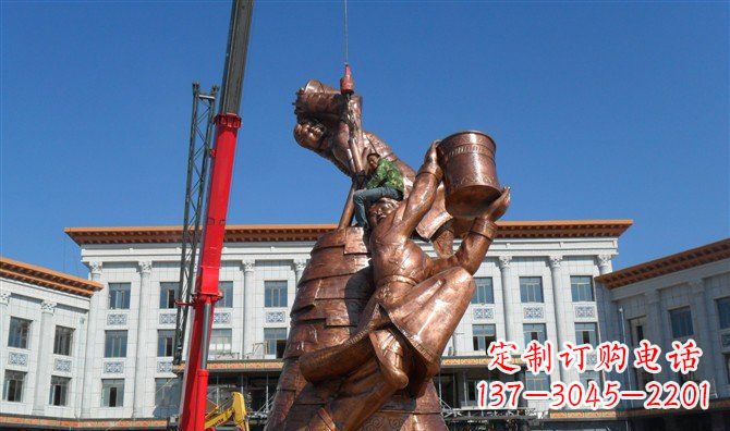 内江广场美女跳舞景观铜雕
