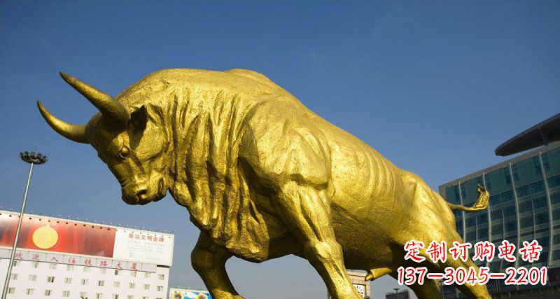 内江广场牛动物铜雕