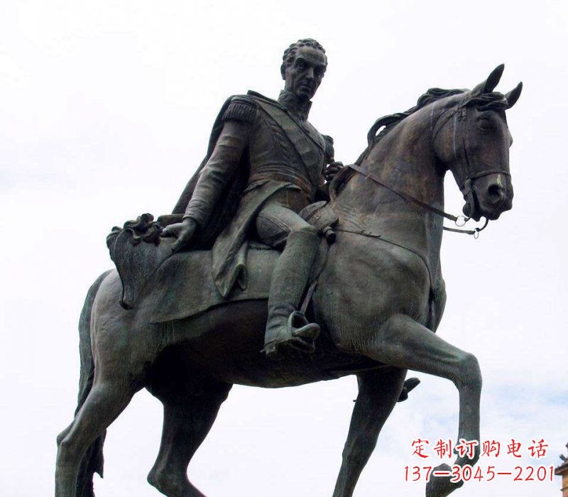 内江中领雕塑:西方风格骑马铜雕