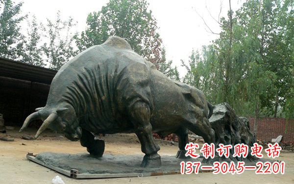 内江新中国拓荒牛铜雕,传承中国传统文化