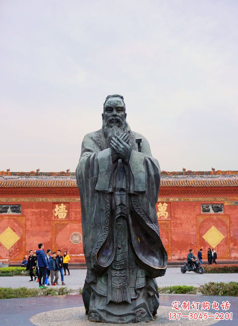 内江传承智慧,典藏精美青铜孔子雕塑