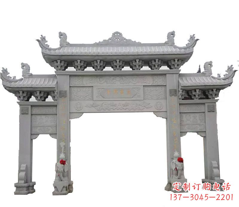 内江广场牌坊石艺雕塑,增添非凡的景观魅力