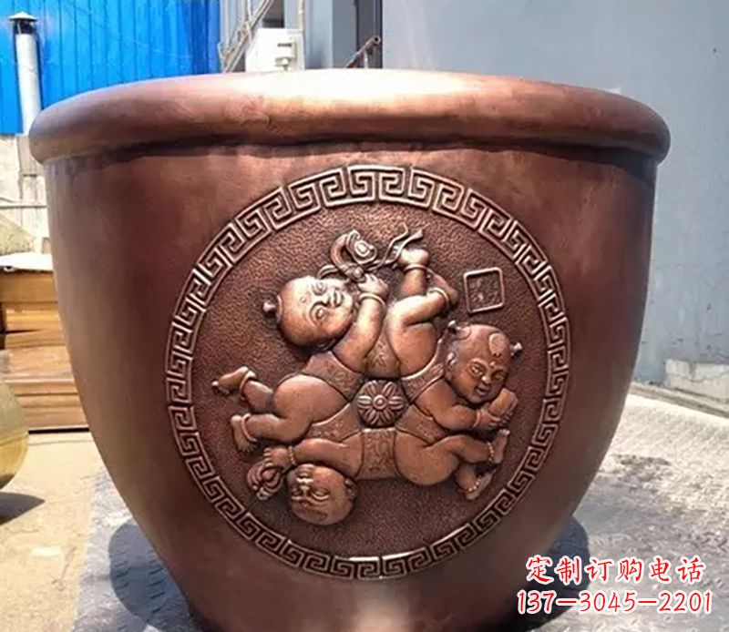 内江广场水缸铜雕塑