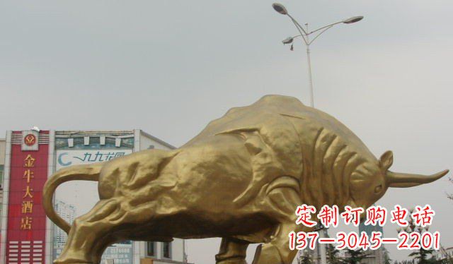 内江广场拓荒牛铜牛铜雕 (2)