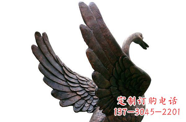 内江中领雕塑|优雅大气的铜雕天鹅