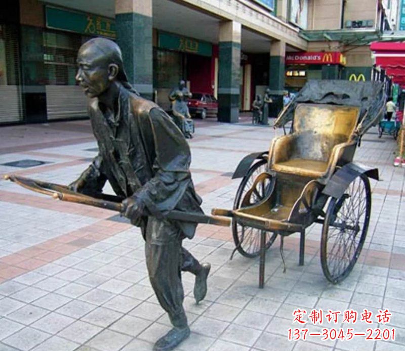 内江黄包车雕塑,艺术品级的装饰
