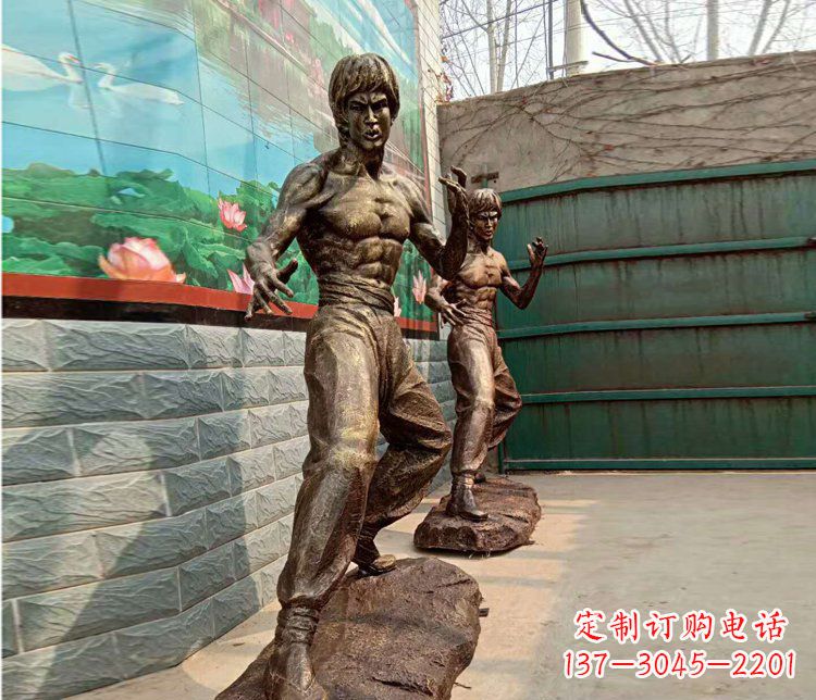 内江专业定制李小龙铜雕小品