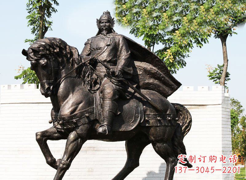 内江广场铜雕骑马战士人物雕塑