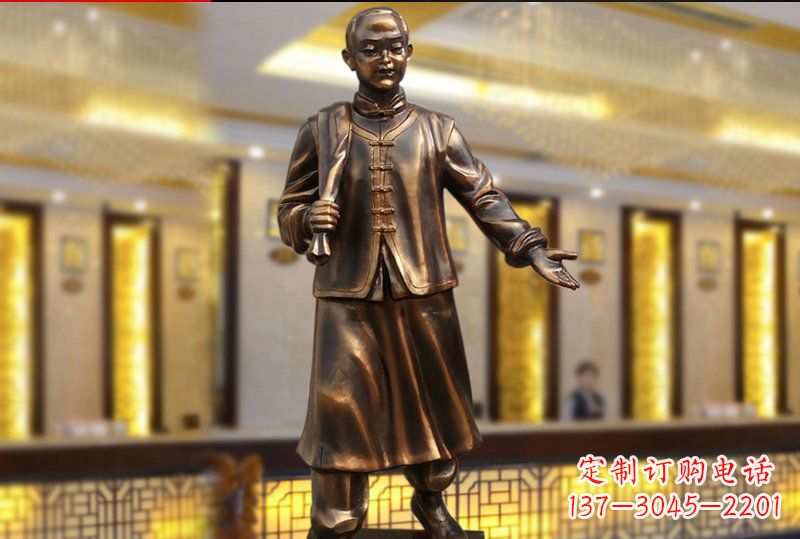 内江精致传统,店小二人物雕塑