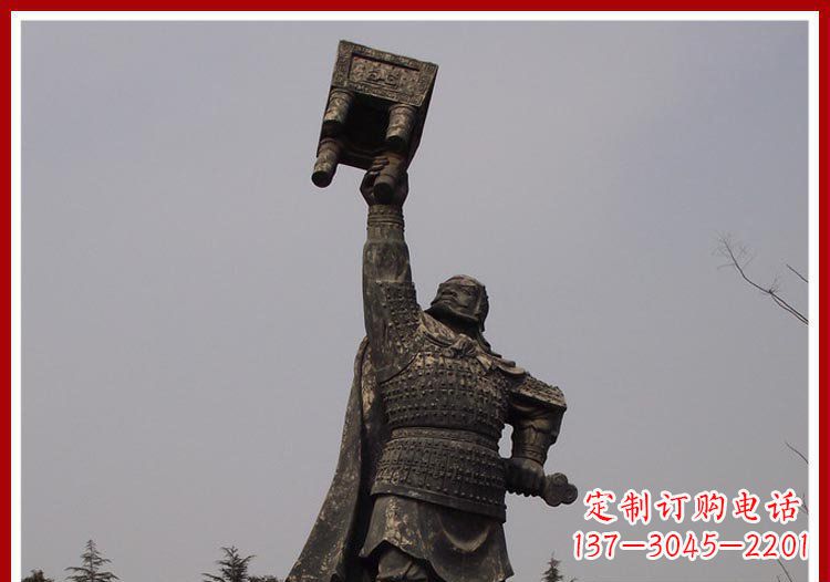 内江铜雕威武将军雕塑,雕刻极致端庄风采