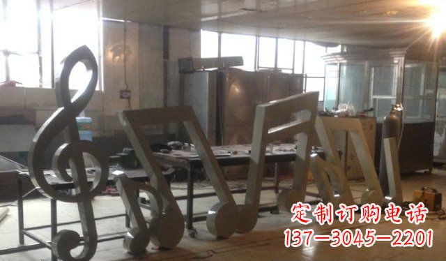 内江欢乐旋律,精致美观的音符不锈钢雕塑