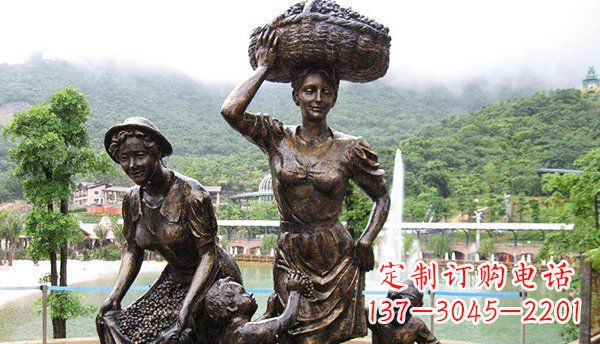 内江中领雕塑丰收葡萄铜雕