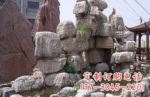 内江引领艺术,华丽山水:龟纹石假山雕塑