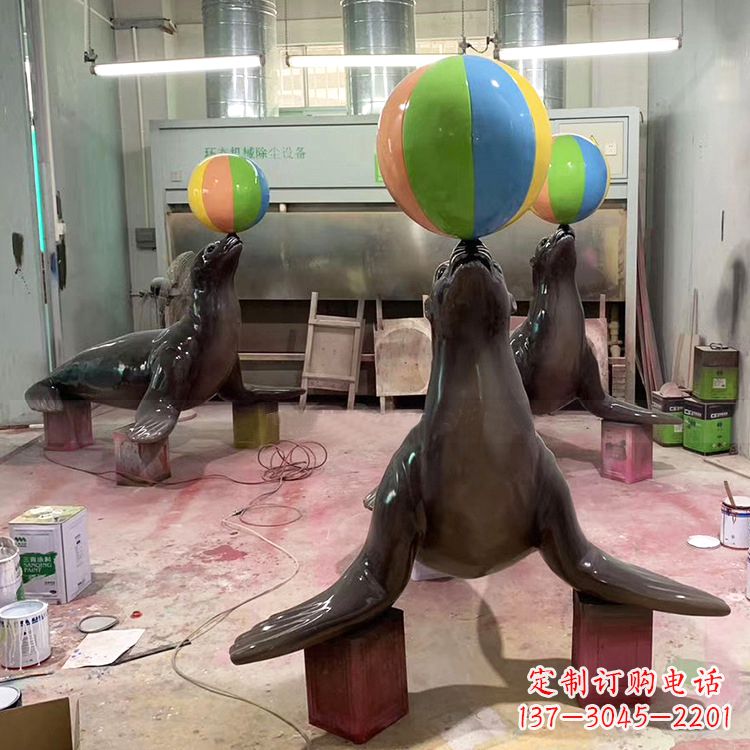 内江海豹玻璃钢雕塑,让您触手可及的自然风情