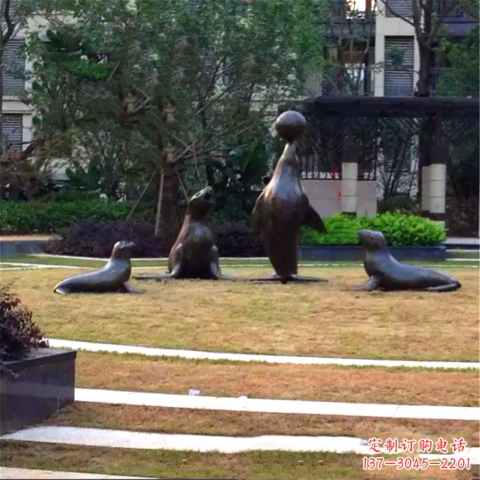 内江海豹雕塑,装点你的园林