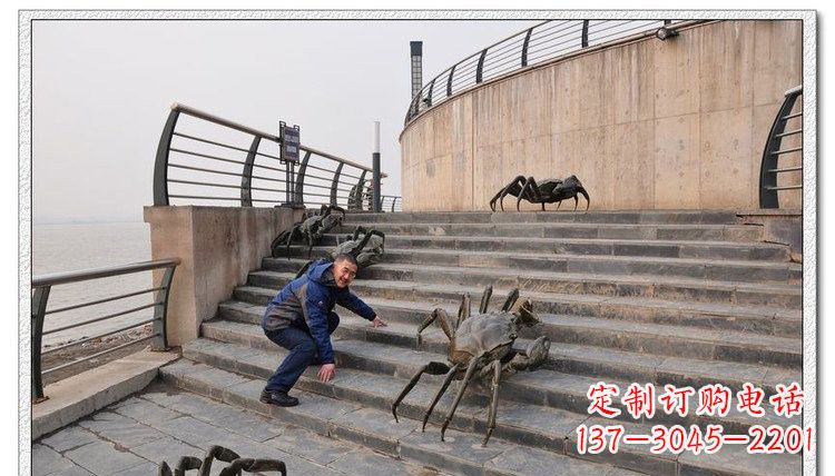 内江海边铜螃蟹雕塑是由中领雕塑定制生产的一款…
